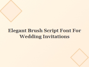 Elegant Brush Script Font for Wedding Invitations