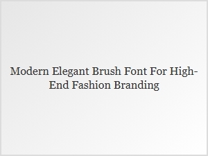 Modern Elegant Brush Font for High-End Fashion